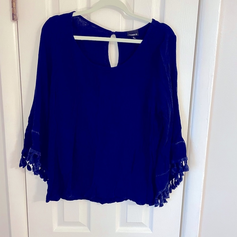 Torrid Navy Flair Top